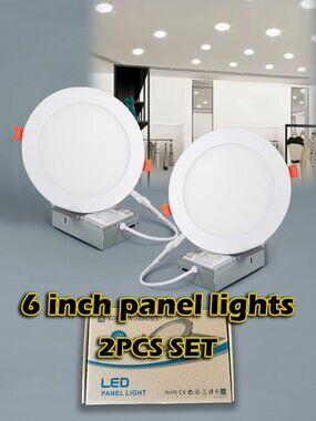 2PC PACK  Brand New | 6 inch / 14.5cm LED Round  Panel Light | Warm White | 9W